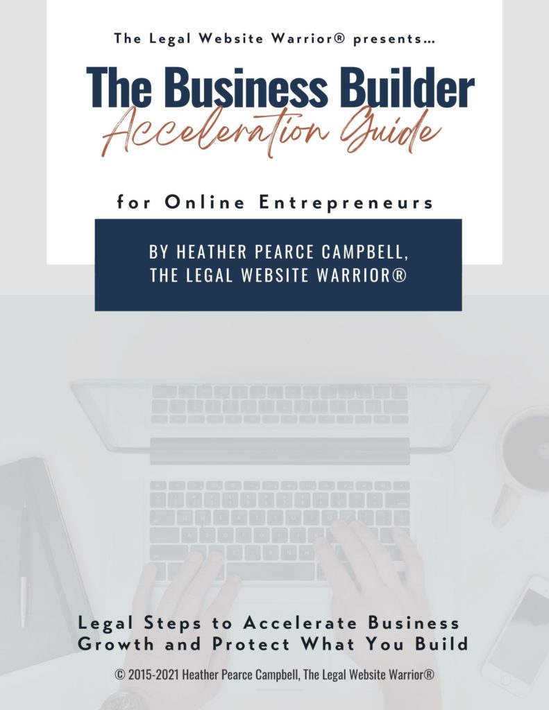 Business Builder Acceleration Guide by The Legal Website Warrior