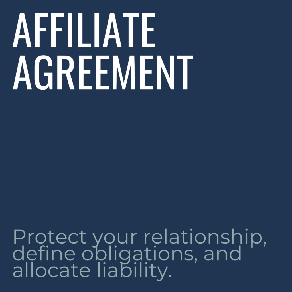 Affiliate Agreement Template Product Image