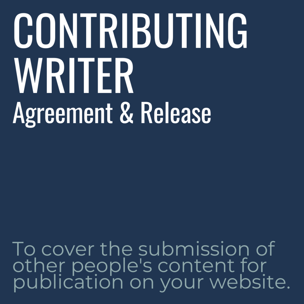 Contributing Writer Agreement & Release Template product image
