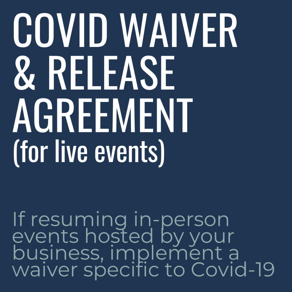 Covid Waiver & Release template for live events