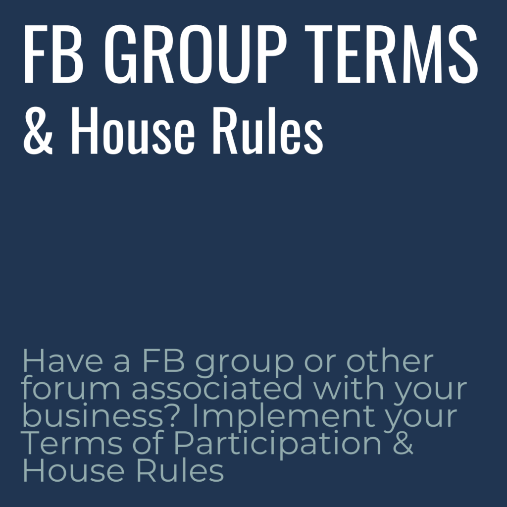 Facebook Group Terms & House Rules Template product image