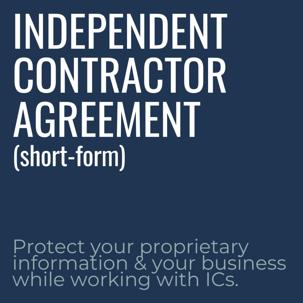 Independent Contractor Agreement template short form product image