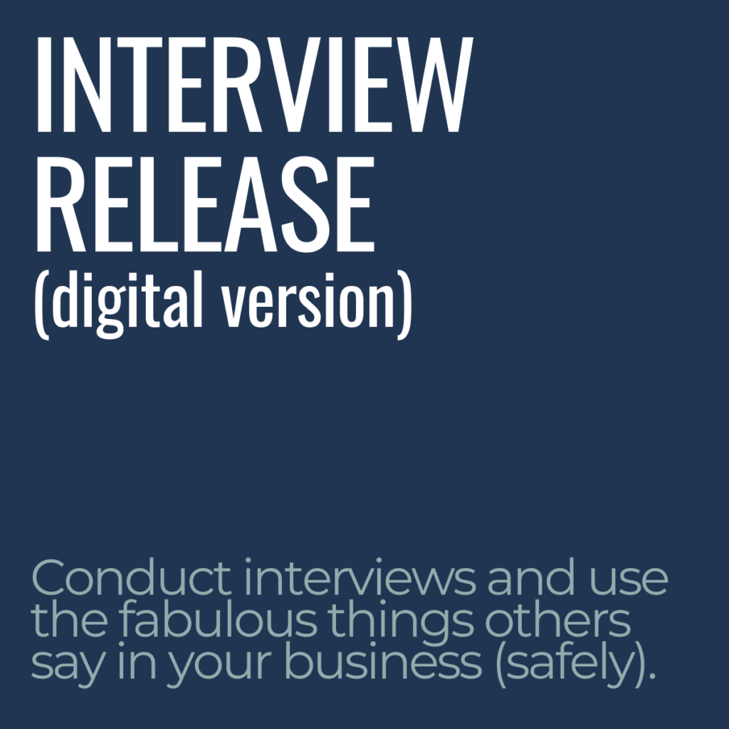 Interview Release (digital version) template product image