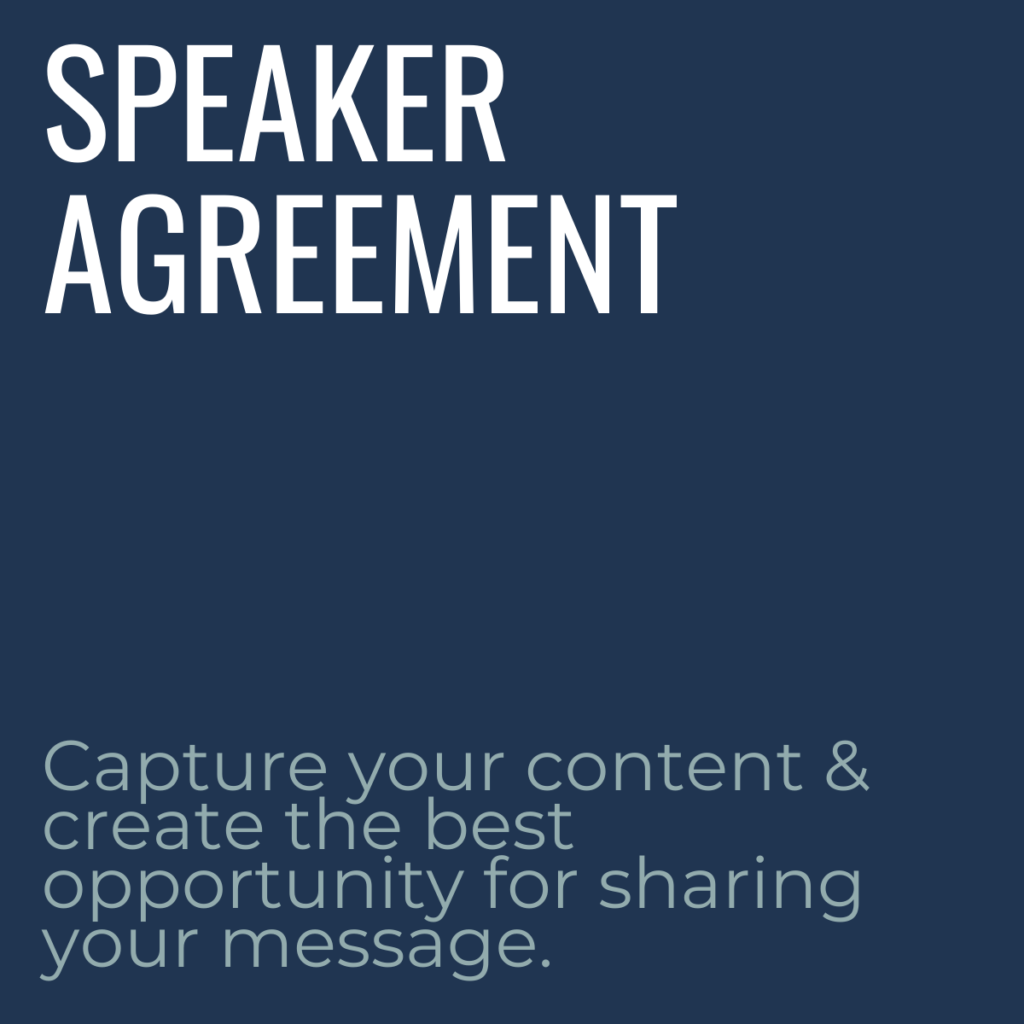 Speaker Agreement Template product image