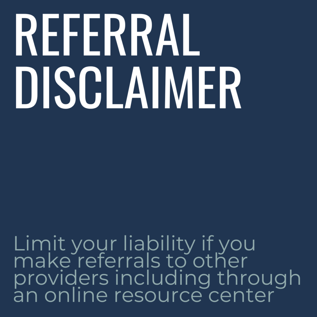 Referral Disclaimer Template Document